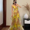 2026 Elegant Backless Mesh Gown