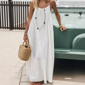 2026 Women’s Loose Spaghetti Strap Summer Dress